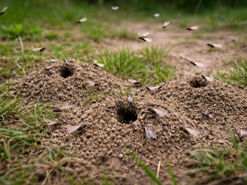 Nid de fourmis volantes dans la pelouse : que faire maintenant