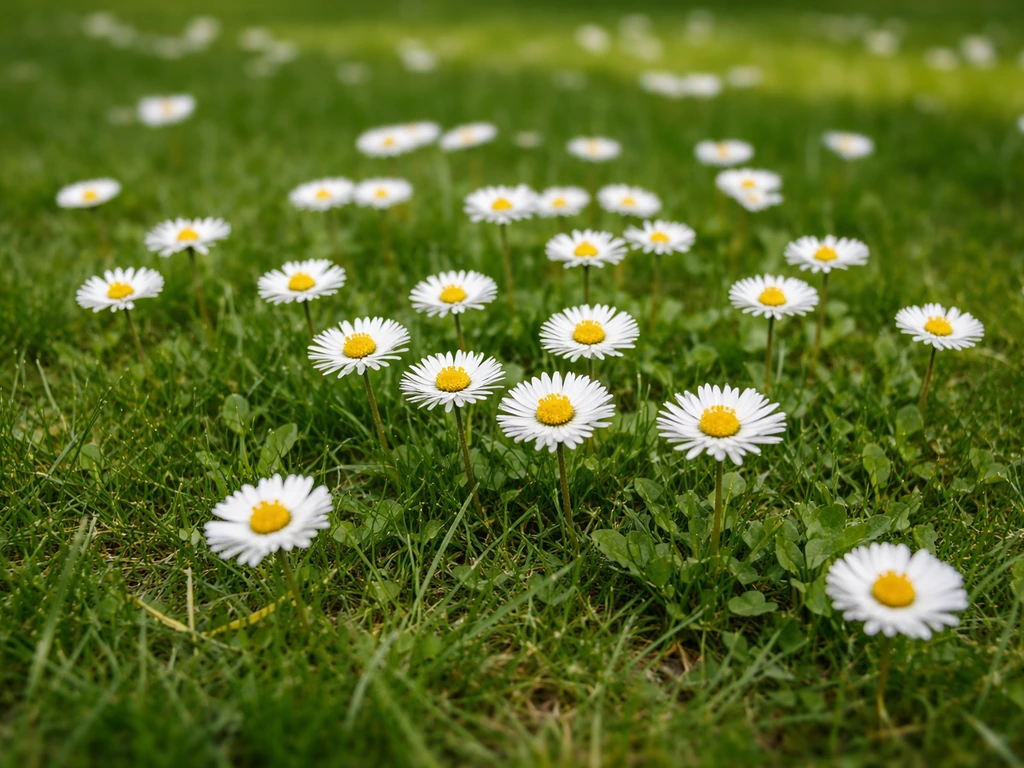 Pourquoi des pâquerettes dans la pelouse : causes et solutions
